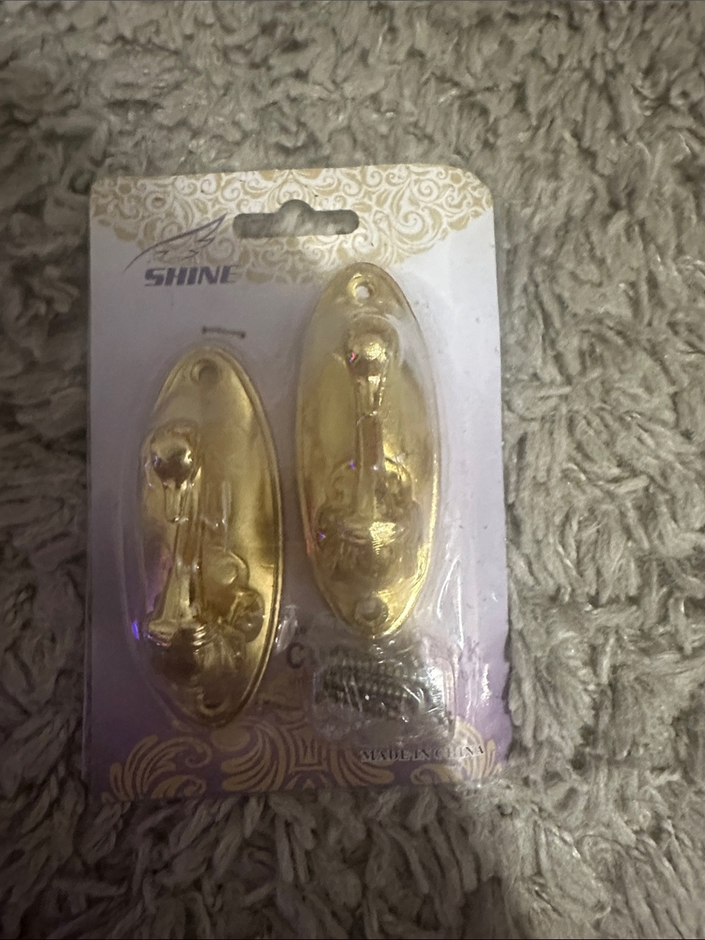 Gold Door Knocker Set - Decorative Oval Design